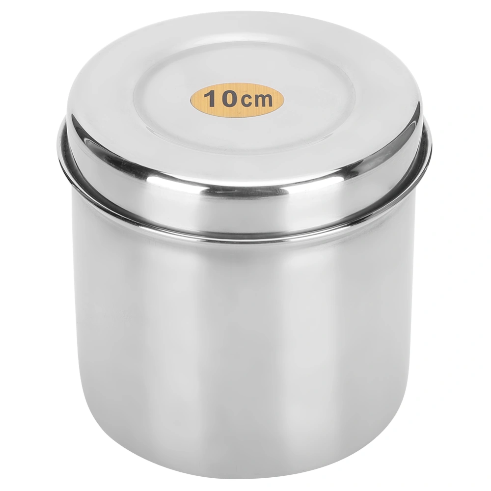 Stainless Steel Cotton Ball Cup Jar Container Storage Organizer Canister with Lid for Home Hospital Use