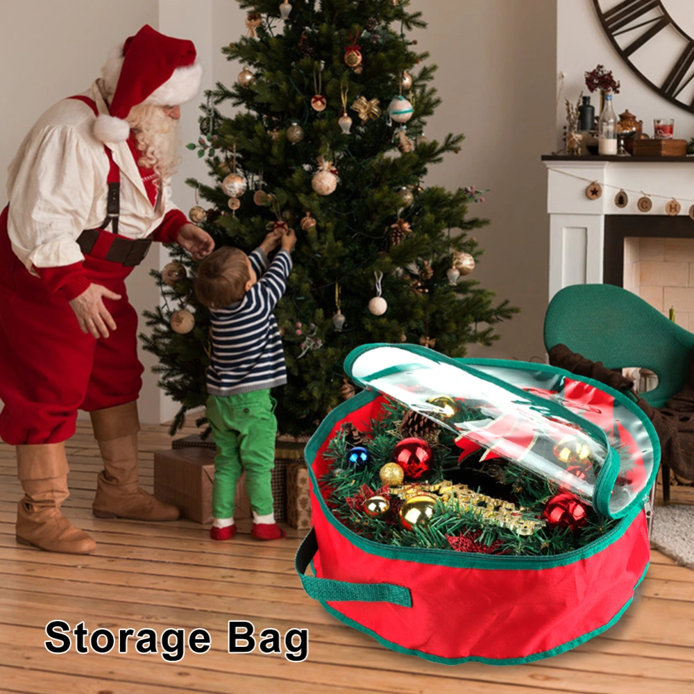 Clear Storage Bag Christmas Wreath Storage Bag Christmas Decoration