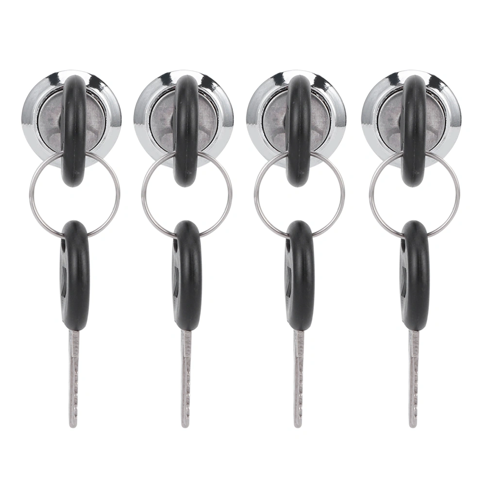 4 Set Cam Lock Zinc Alloy File Cabinet Mailbox Drawer Slidding Door Safety Locks with Keys(103‑20 )