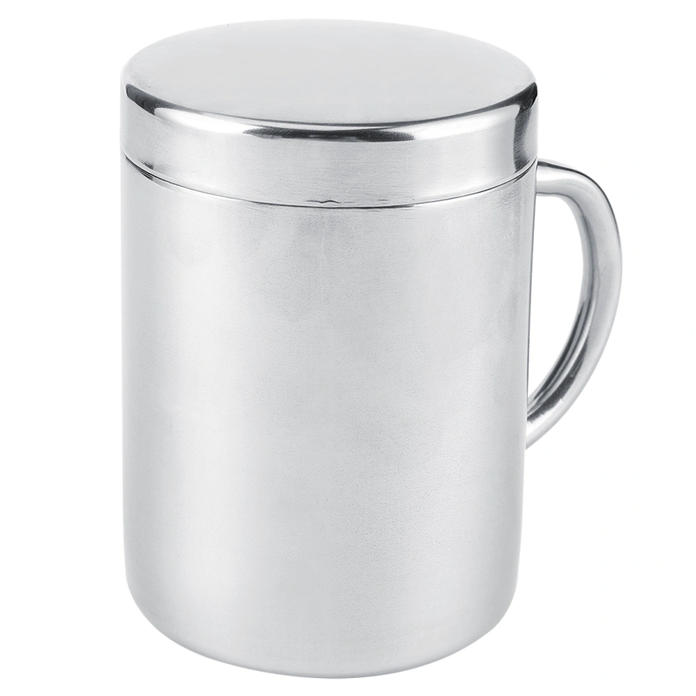 Portable Stainless Steel Double Wall Mug Anti‑scald Coffee Tea Milk Cup with lid for Home Office Travel(300ML )