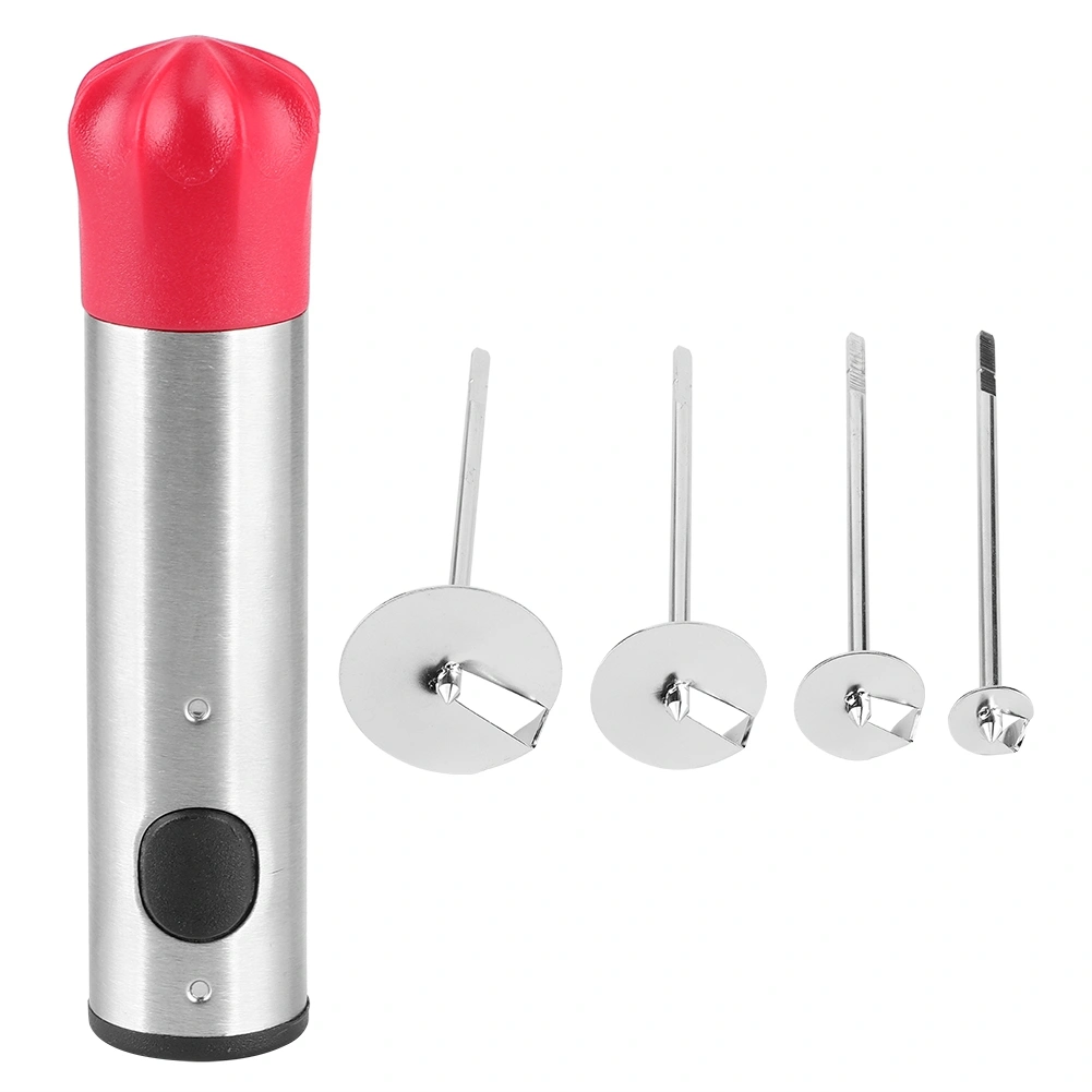 Vegetable Digging Rotating Drill Stainless Steel Fruit Corer for Children Food Salad Making DIY