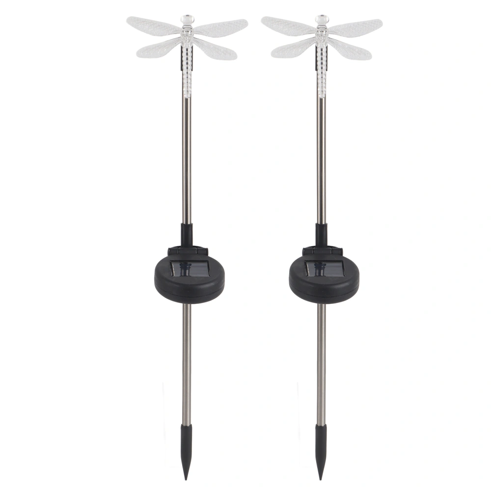 2Pcs/Set Unique Dragonfly Solar LED Lawn Light Color Changing Garden Stake Light Decoration