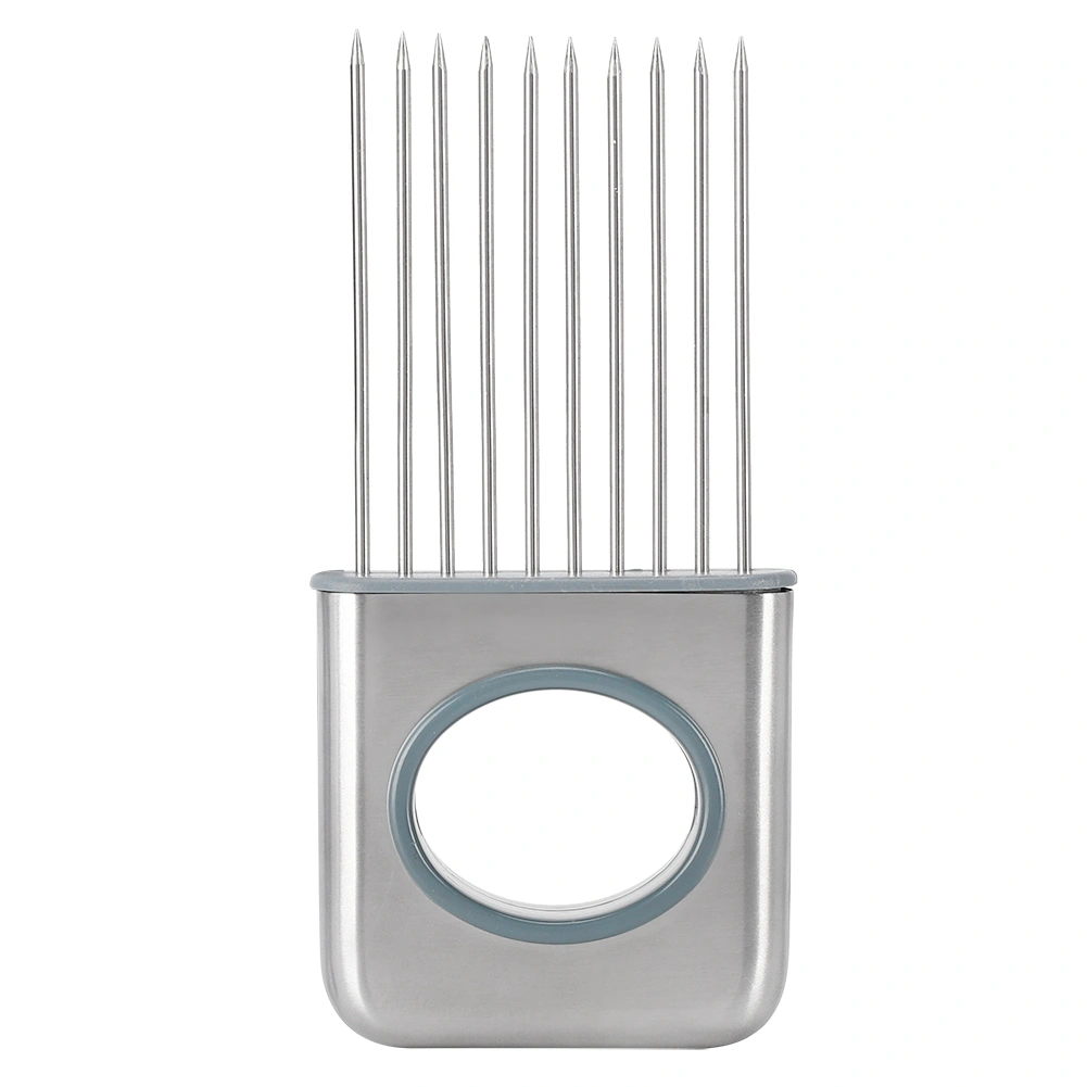 Multifunctional Stainless Steel Onion Slicing Holder Onion Neddle Kitchen Slicing Tools