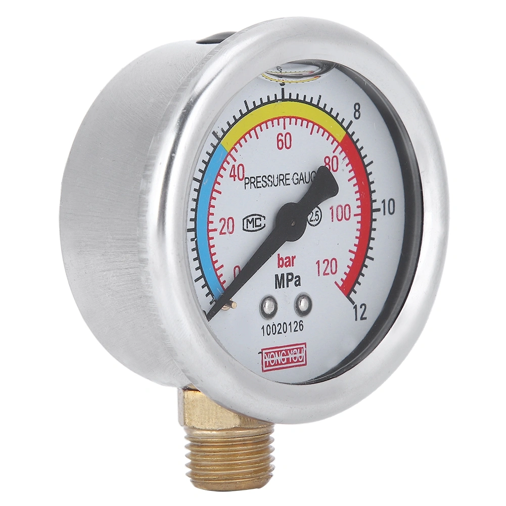 OilImmersed Fit for 30 / 40 / 60 Type Pump G1/4 Pressure Gauge DN8 Agricultural Supplies
