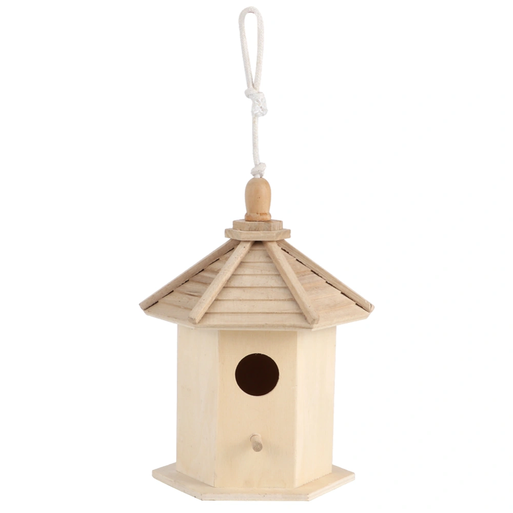 Gardening Wooden Hanging Birdhouse Outdoor Bird Warm Breeding Box Cage for Budgerigar Myna