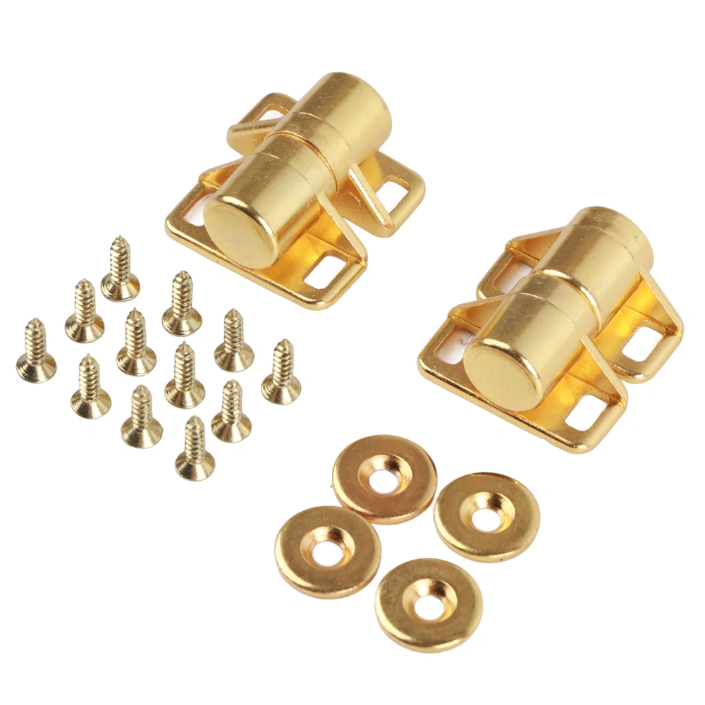 4Pcs Vintage Zinc Alloy Magnetic Door Catches Hardware Fittings Cabinet Closet AccessoriesGold