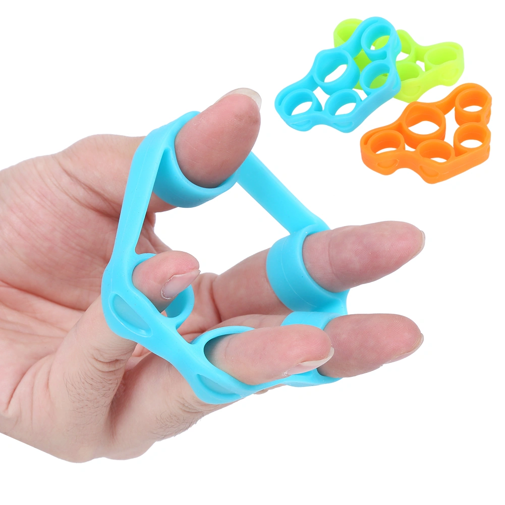 3Pcs Trapezoid Finger Hand Trainer Blue Orange Green Wrist Forearm Grip Training Resistance Belt