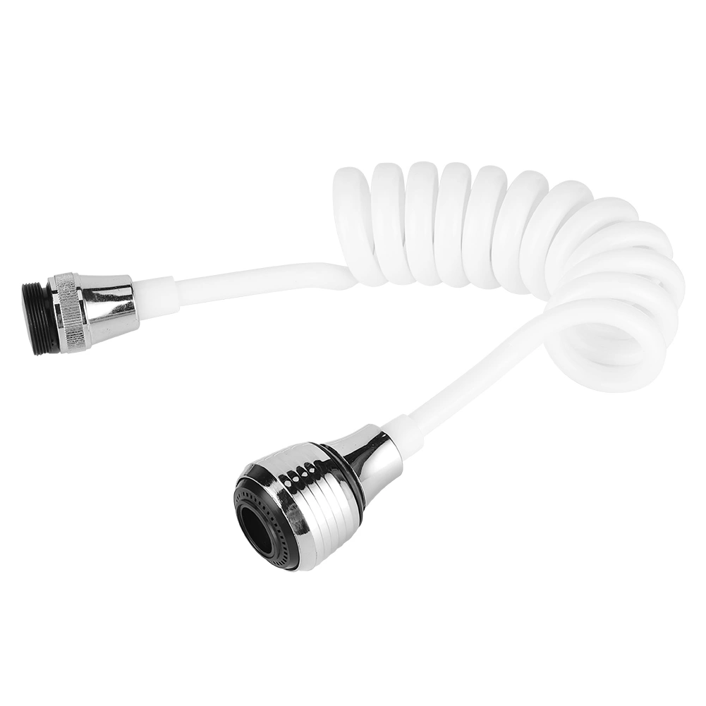 Household Kitchen Faucet Lengthened Extender Long Hose Portable Retractable Foaming Water TapWhite