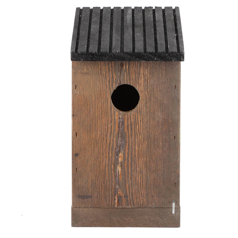 Hanging Wooden Bird House DIY Breeding Parrots Bird Nesting Box for Outdoor Garden Decoration