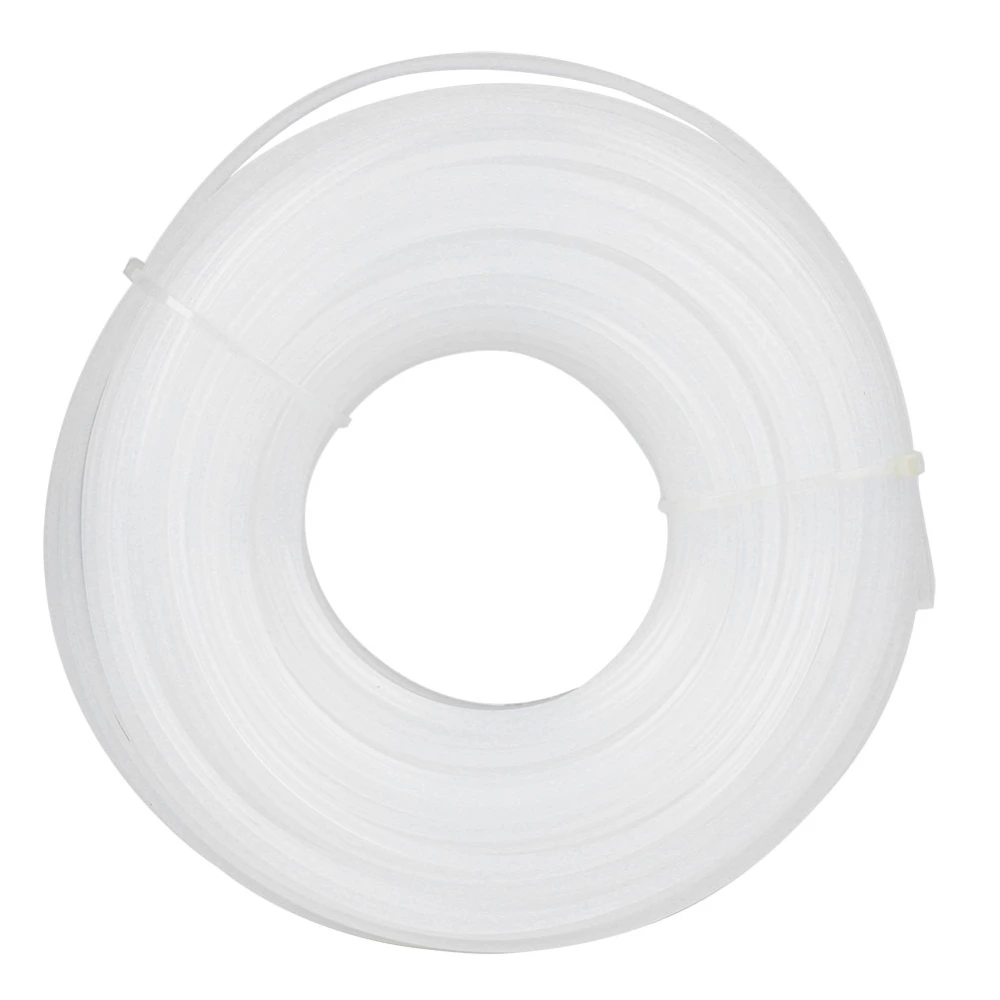 3mm x 60m White Square&#8209;Shaped Trimmer Line Lawn Mower Accessory Mowing Line Rope Replacement