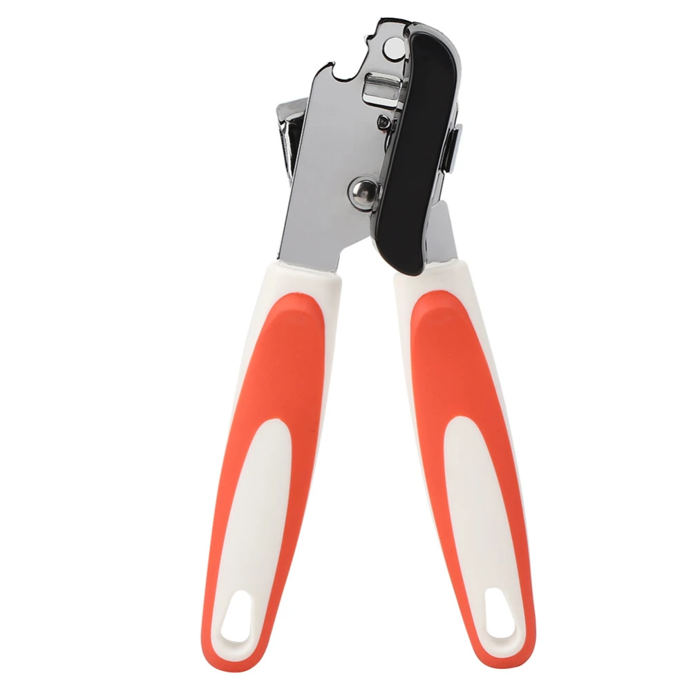 Multifunction Stainless Steel Safety Manual Can Tin Bottle Opener Kitchen Utensils Orange