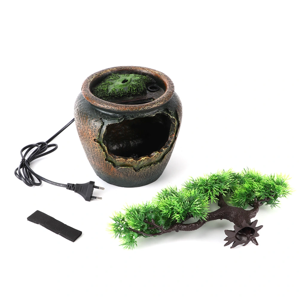 Simulation Tree Artificial Plant Rockery Decoration Ornament for Home Office EU Plug 220‑240V