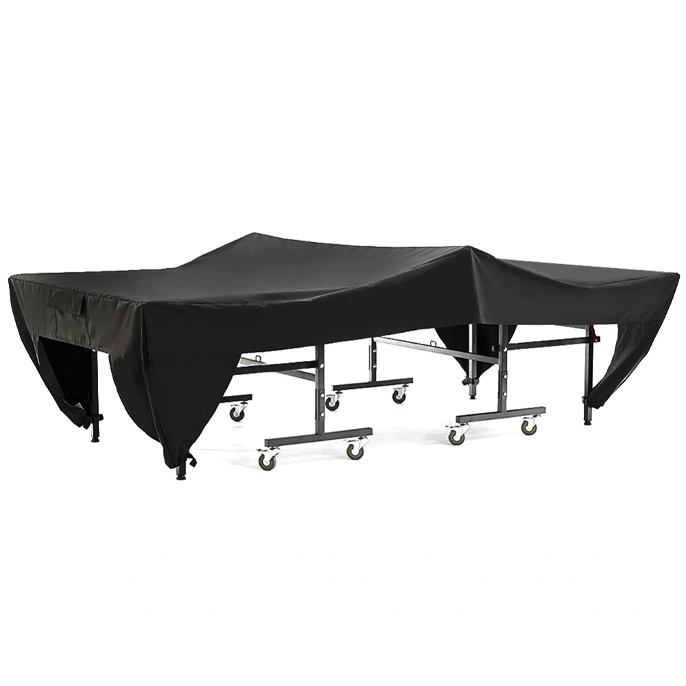 Outdoor Courtyard Patio Waterproof Dust Proof Table Tennis Table Cover Black 280x153x73cm