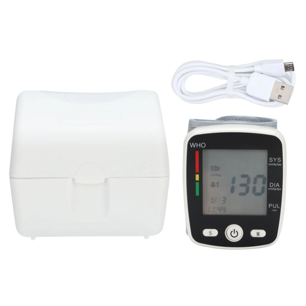 Wrist Type Automatic Sphygmomanometer Electronic Blood Pressure Monitor Meter Monitoring Tool