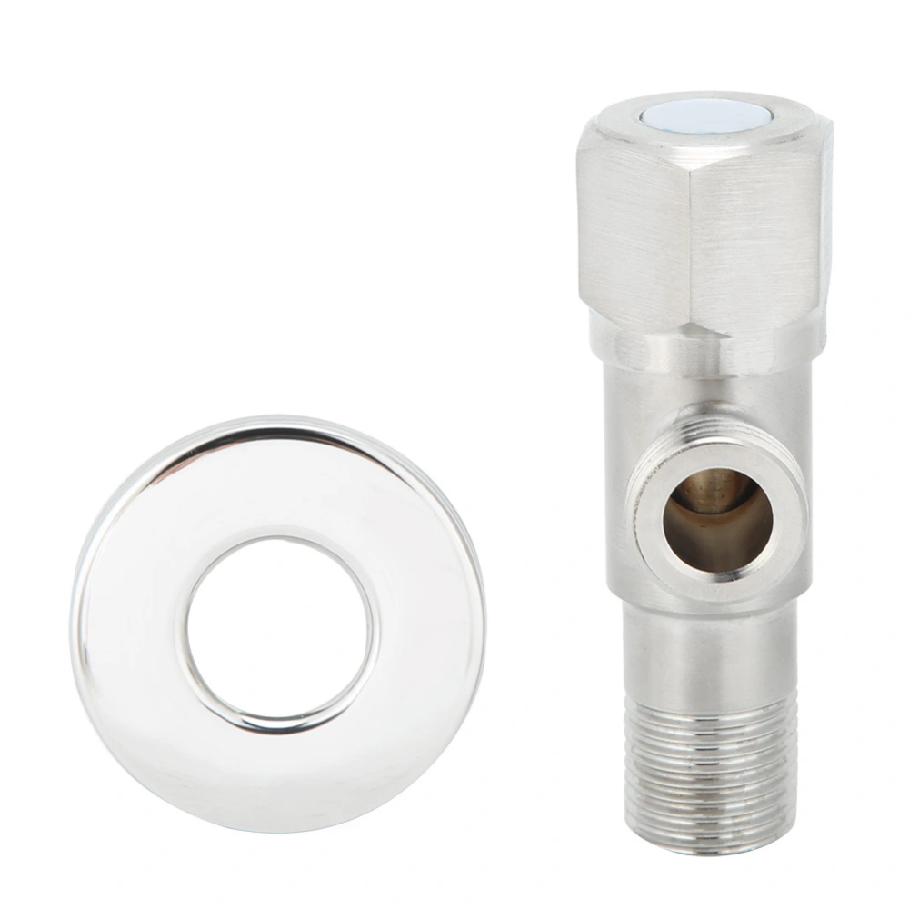 G1/2in Stainless Steel Brushed Angle Valve Faucet Toilet Water Heater Stop Valve Accessories