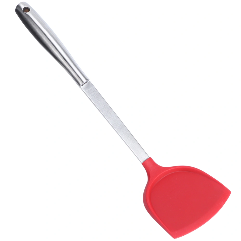 Stainless Steel Handle Chinese Spatula Non-stick Shovel Kitchenware Kitchen Tool(Red )