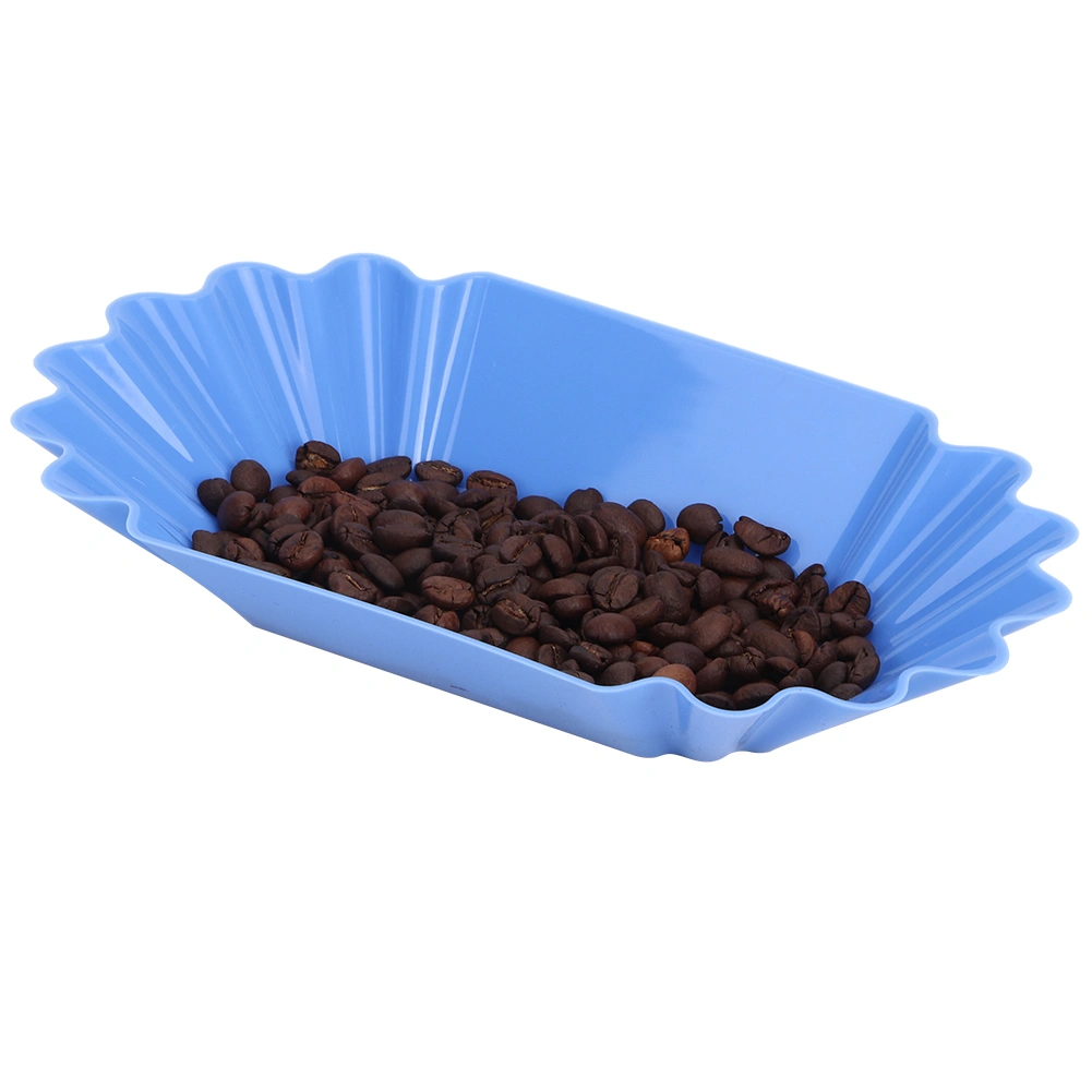 Food Grade PP Plastic Coffee Beans Sample Tray Display Dish Plate Container Home Kitchen AccessoriesLight Blue