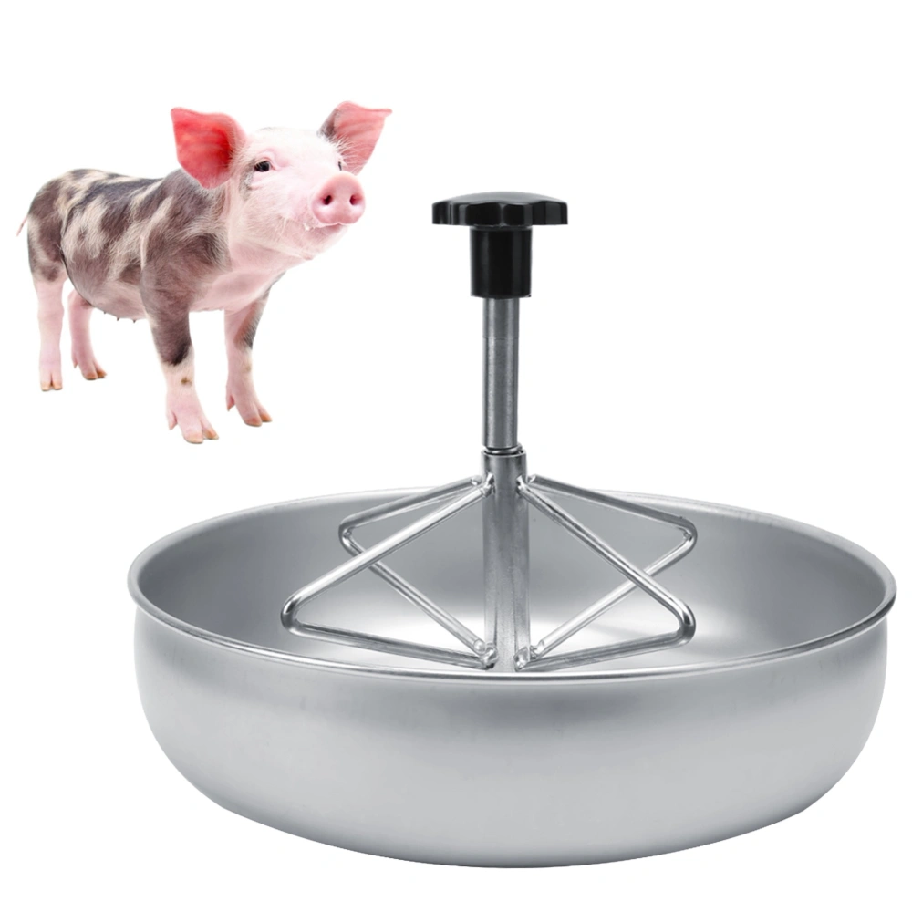 Stainless Steel Piglet Feed Bowl Pig Feeding Food Container with Plastic Groove Rod