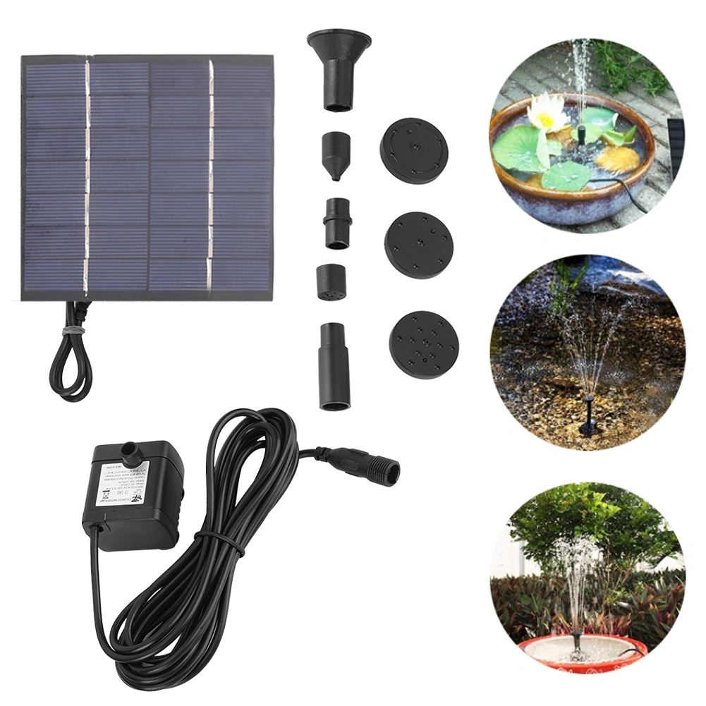 1.4W Solar Powered Panel Submersible Water Panel Fountain Pump Pond Pool Fountain Kit