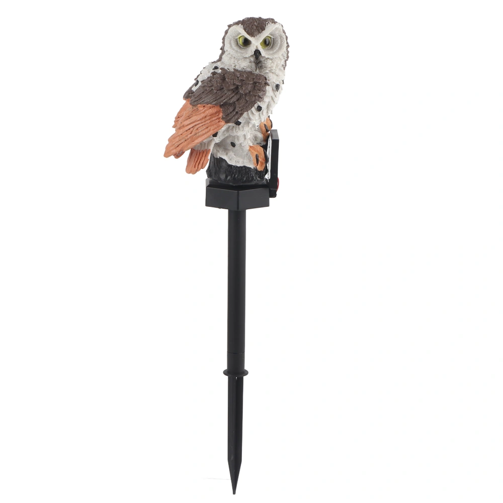 Owl Solar LED Garden Lights Lawn Ornament Waterproof Outdoor Yard Garden Lamp DecorBrown