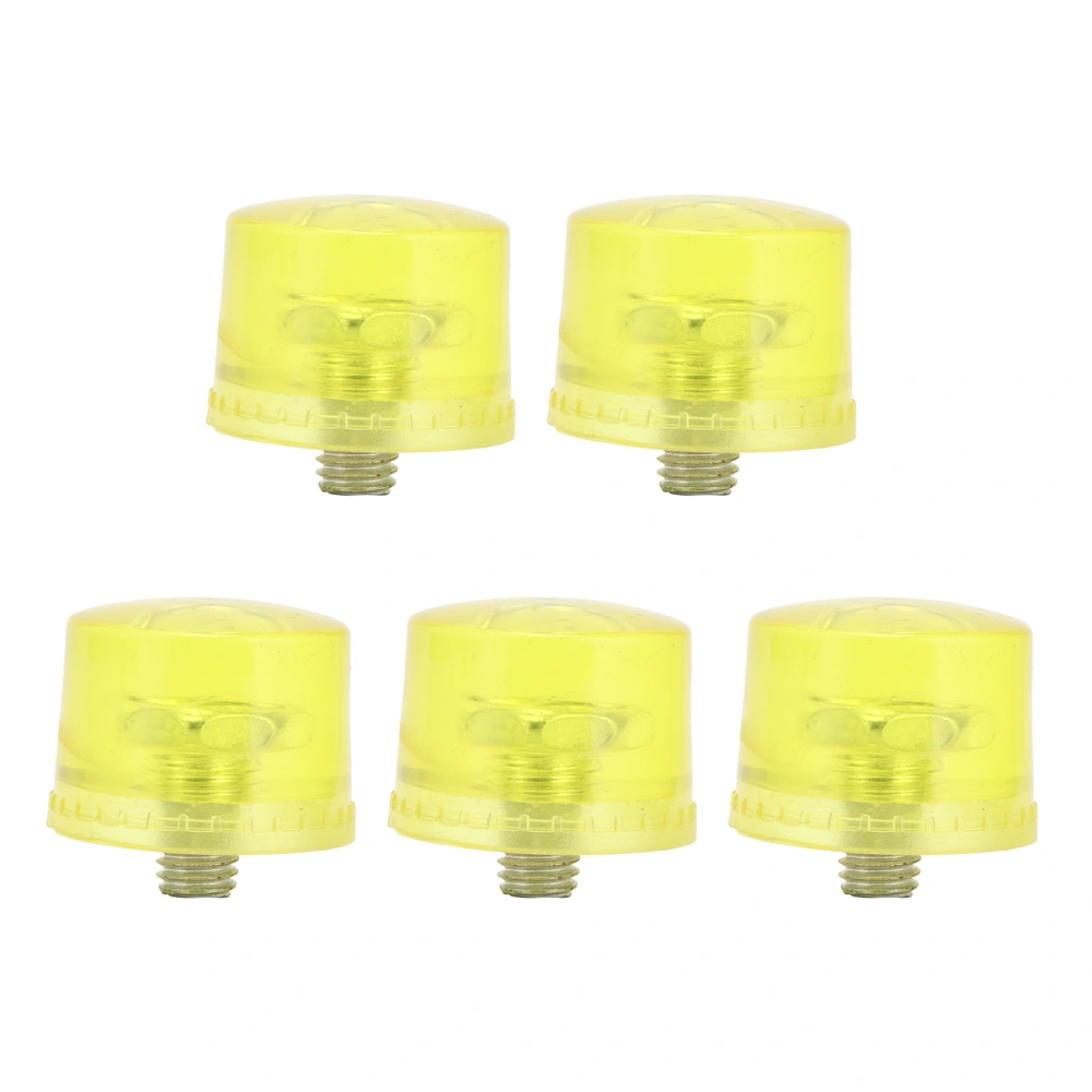 5Pcs Rubber Hammer Head Replacement M8x1 Soft Transparent Yellow Striking Tip Accessory Set KitΦ40mm