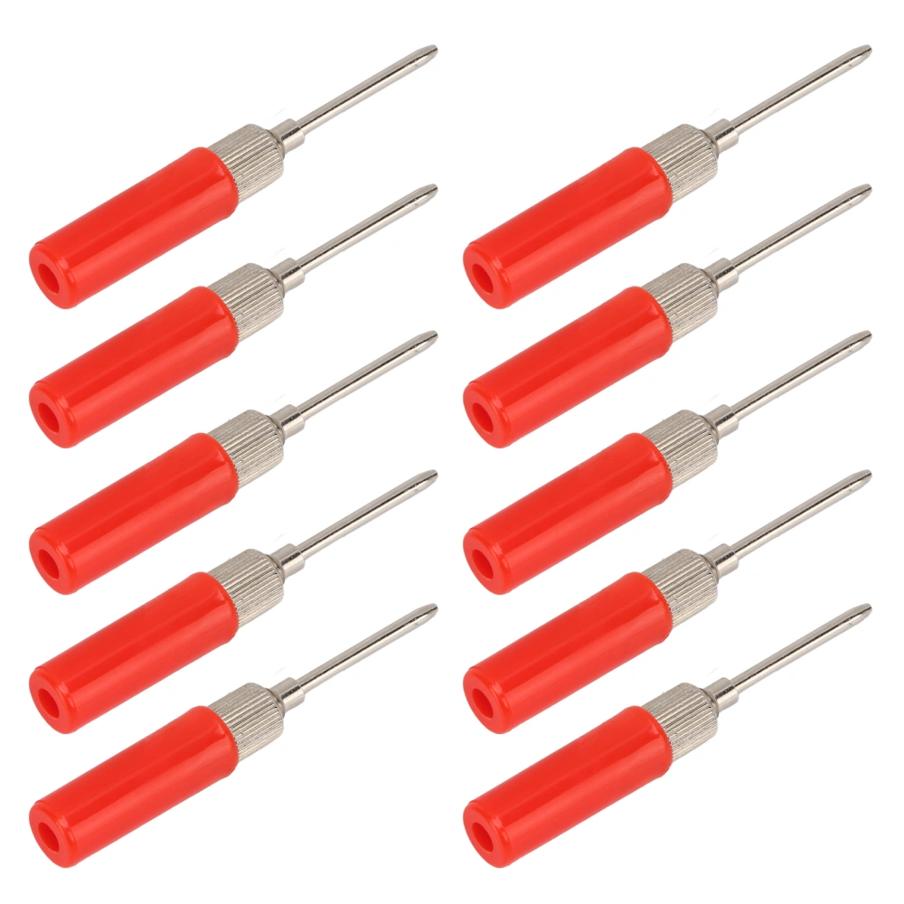 10pcs Test Probe Pins 2mm Insulation Piercing Needle Non Destructive Multimeter Testing Probe for Automotive Diagnostic ToolRed