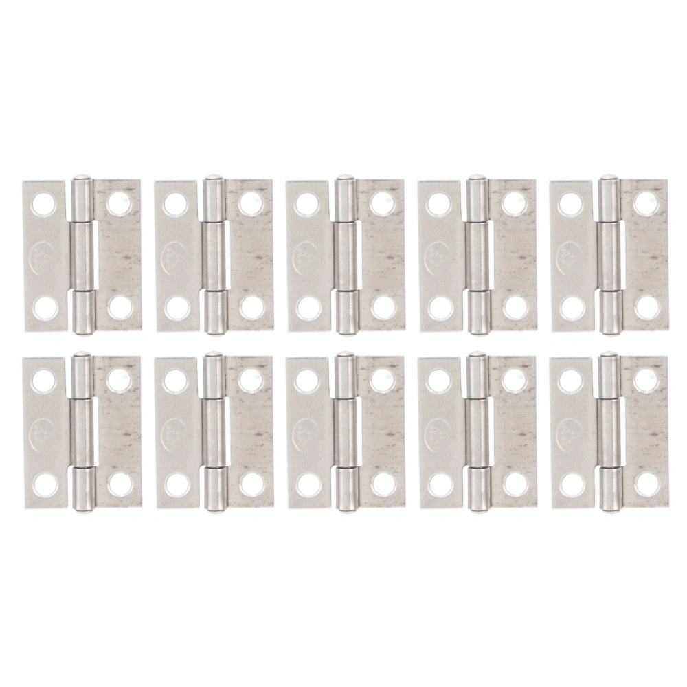 10Pcs 1in Hinges 304 Stainless Steel 4 Hole Foldable Butt Hinges for Marine Boxes Cabinet Door