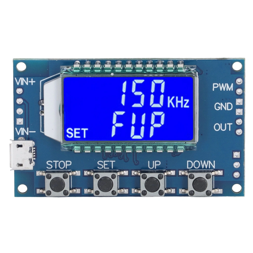 PWM Pulse Square Rectangular Wave Signal Generator Module with LCD Display Adjustable Frequency