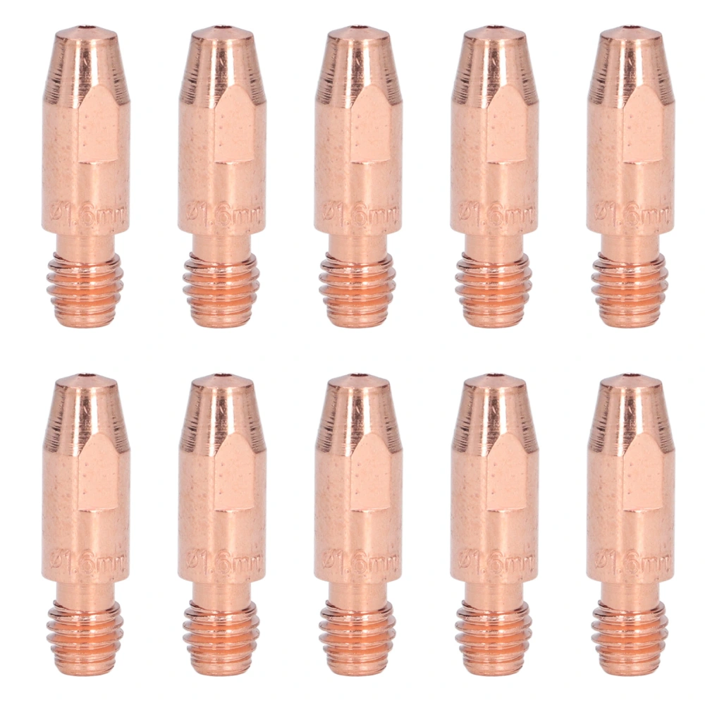 10Pcs Contact Tip Copper 36KD1.6x30 Nozzle Welding Accessory Replacement Set Kit