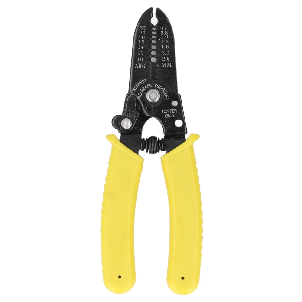 Wire Stripper Cable Stripping Pliers Hand Crimping Tool Repair Clippers Cutter MT‑5021 Yellow