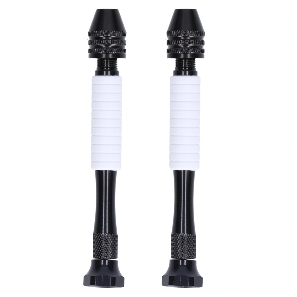 2Pcs Hand Twist Drill Handheld Adjustable Pin Vise Drill Bit Chuck 0.3‑3.2mm Clamping Range