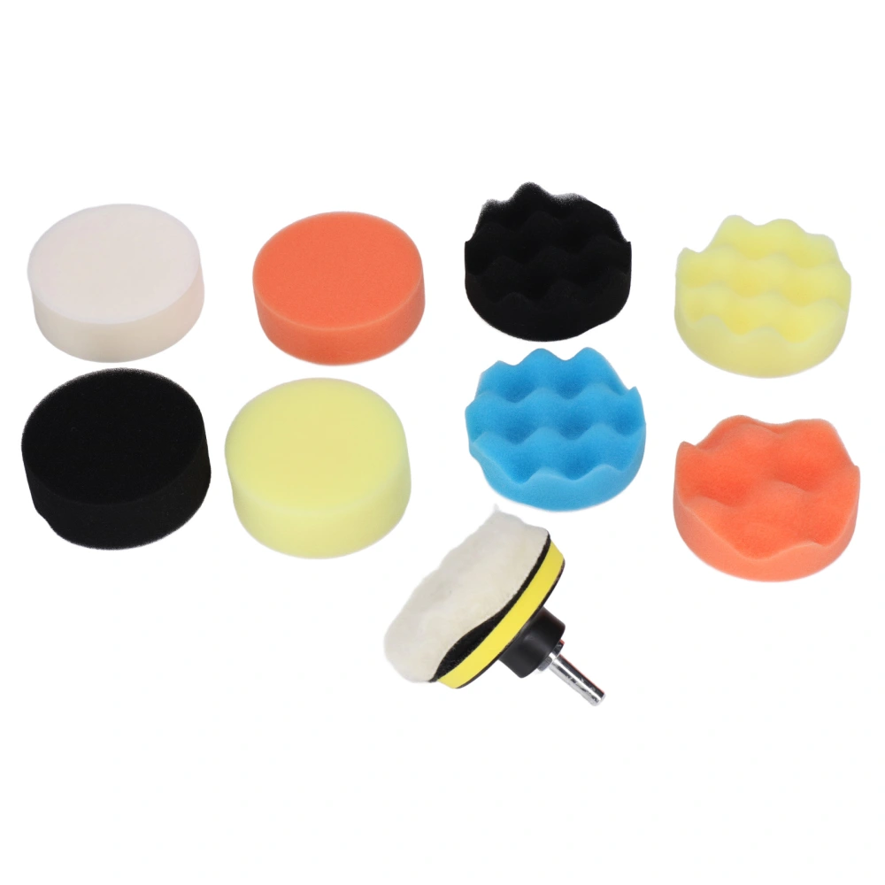 11Pcs Polishing Pads Kit Car Foam Drill Buffing Pad for Polishing Waxing Sealing Glaze 3in