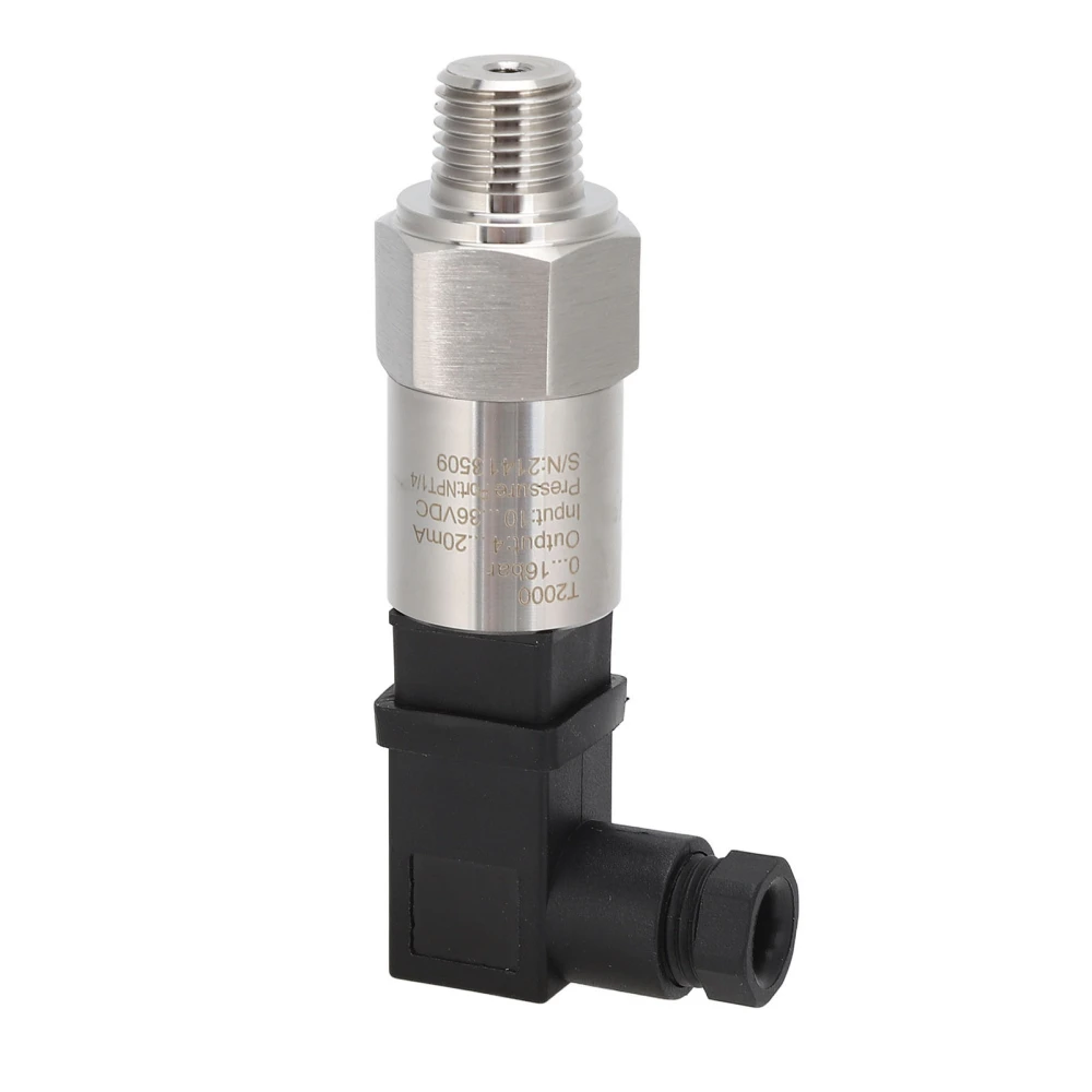 Pressure Transmitter Transducer Sensor 4‑20MA Output NPT1/4 for Air Water DC 10‑36VSmall HIRSCHMANN