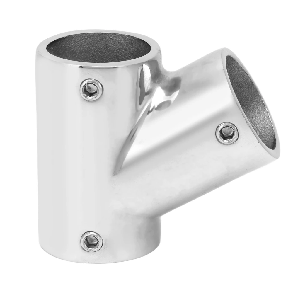 Boat Tube Connector Handrail Hand Rail Fitting 60° 3 Way Stainless Steel AccessoryRight Φ22mm (7/8in)