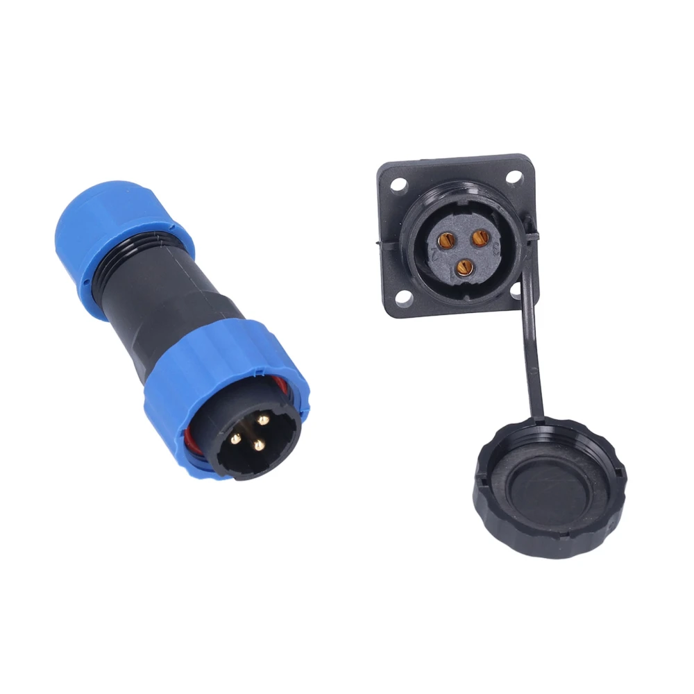 Waterproof Plug Socket Square Aviation Power Connector Butt Terminal Adapter AC 380V SP203 Pin