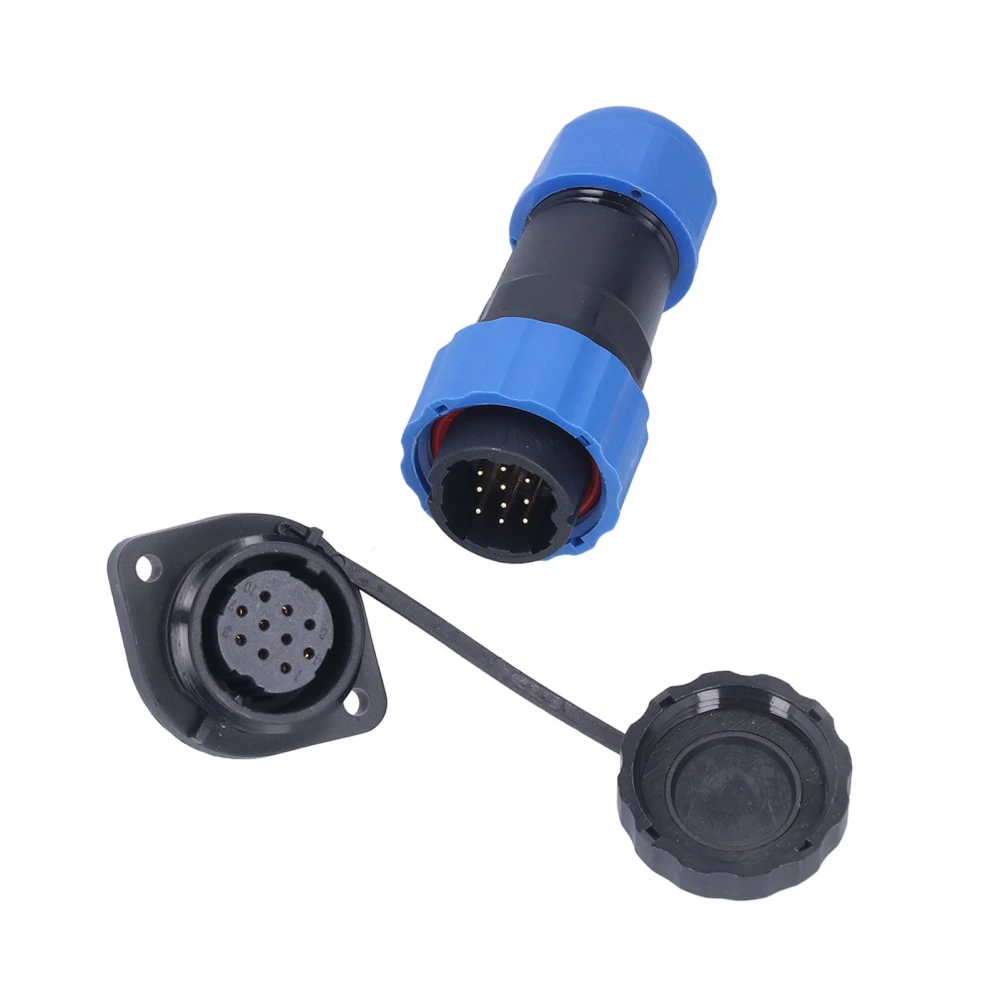 IP68 Waterproof Plug Socket Flange Aviation Male Female Butt Power Connector AC250V 5A SP2010 Pin