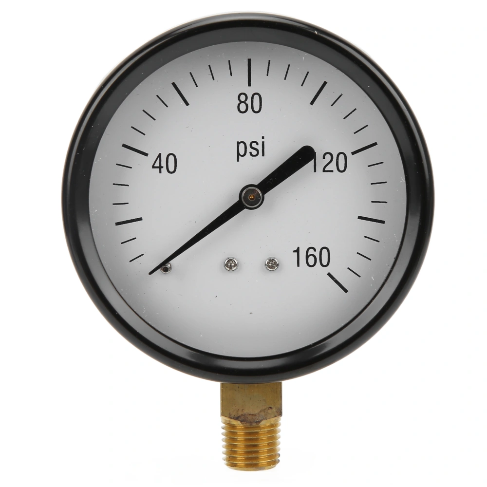 Y80 0‑160psi Circular Dial Radial Pressure Gauge with 1/4in NPT Brass Connector for Irrigation Pump