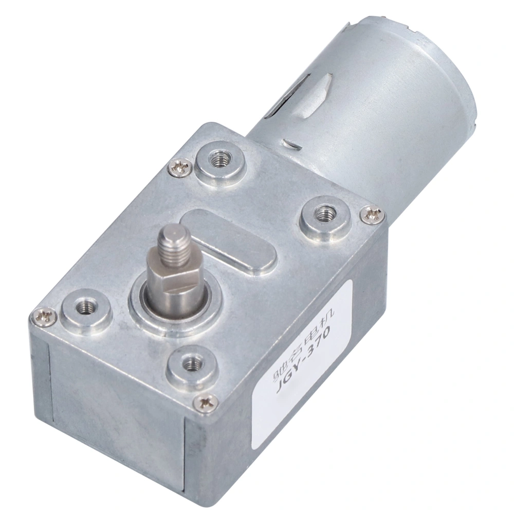 Worm Gear Motor Turbo Geared Full Metal Self Locking Reduction Gearbox JGY‑370 DC24V18RPM