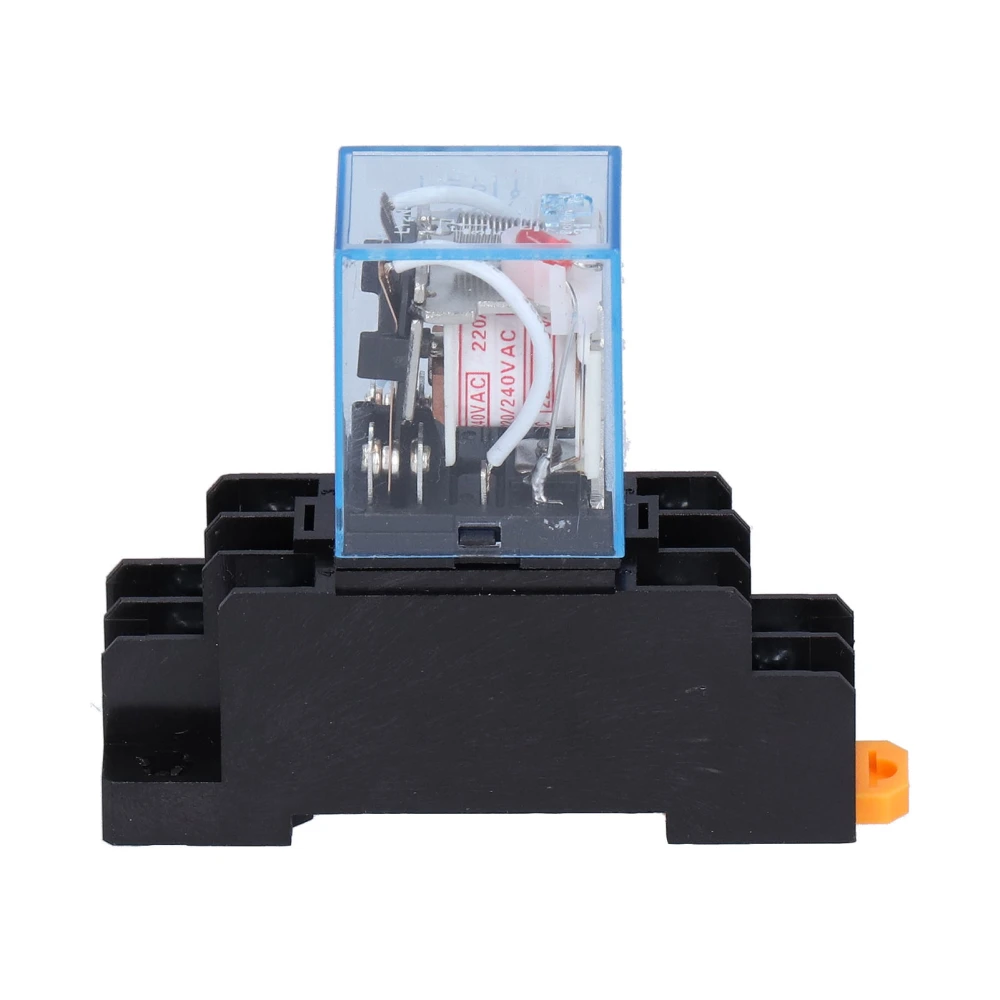 LY2NJ 8 Pins Electromagnetic Power Relays with Socket Base Indicator Light for Motors Industrial Relays 10AAC220V