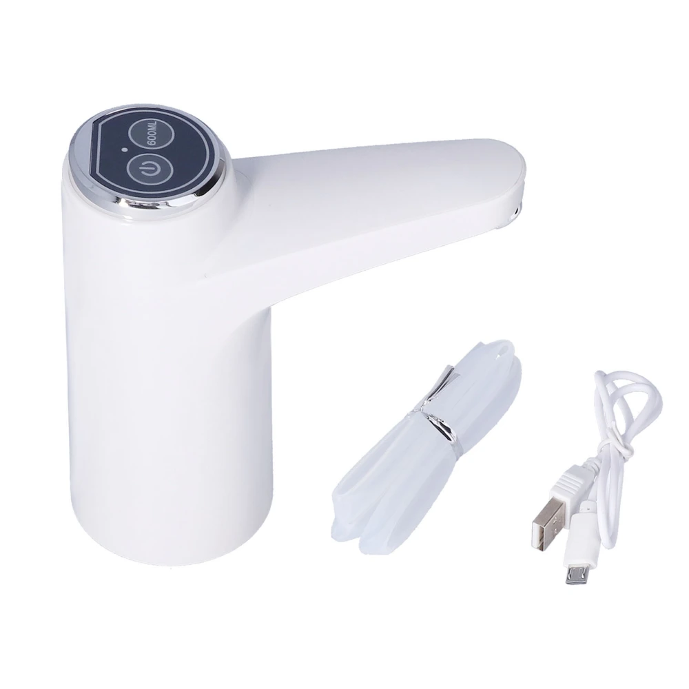 Electric Water Pump USB Rechargeable White Smart Water Bottle Dispenser for Home Office