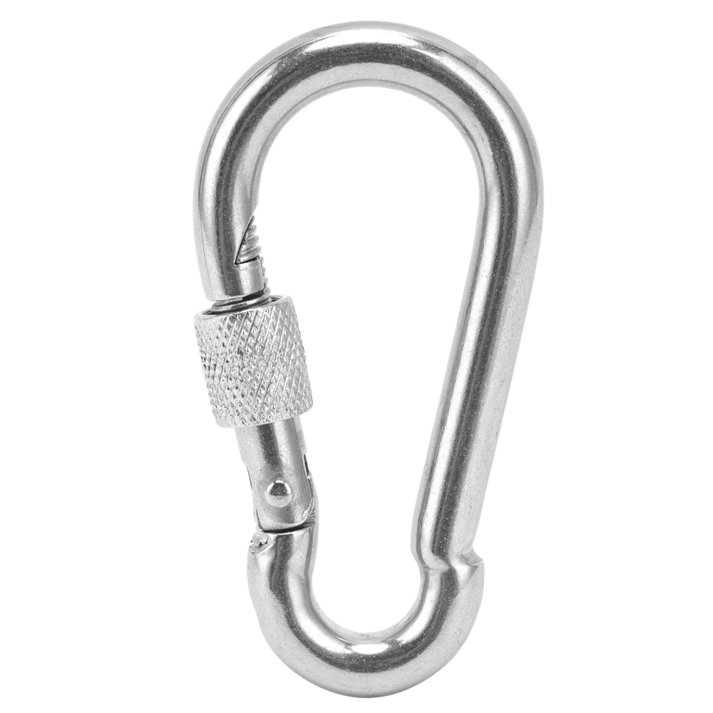 Carabiner Hook Heavy Duty and Multifunctional 304 Stainless Steel Spring Locking CarabinerM5x50