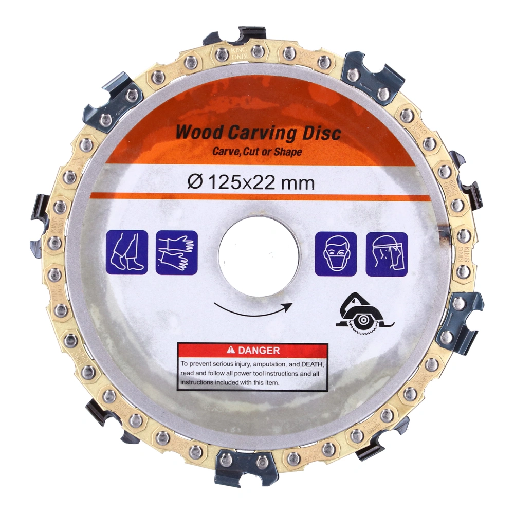 5in Angle Grinder Chain Disc 9 Teeth Saw Wheel Wood Carving Circular Slotting Cutting Blade