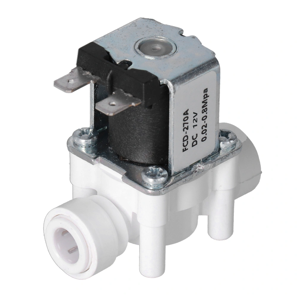 Plastic Electric Solenoid Valve 3/8in Quick Connector Normally Closed Solenoids ValvesDC12V