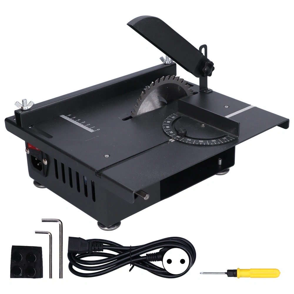 Mini Table Saw Multifunctional Hobby Desktop Saws Polishing Set for Woodworking 1200WEU Plug 220V