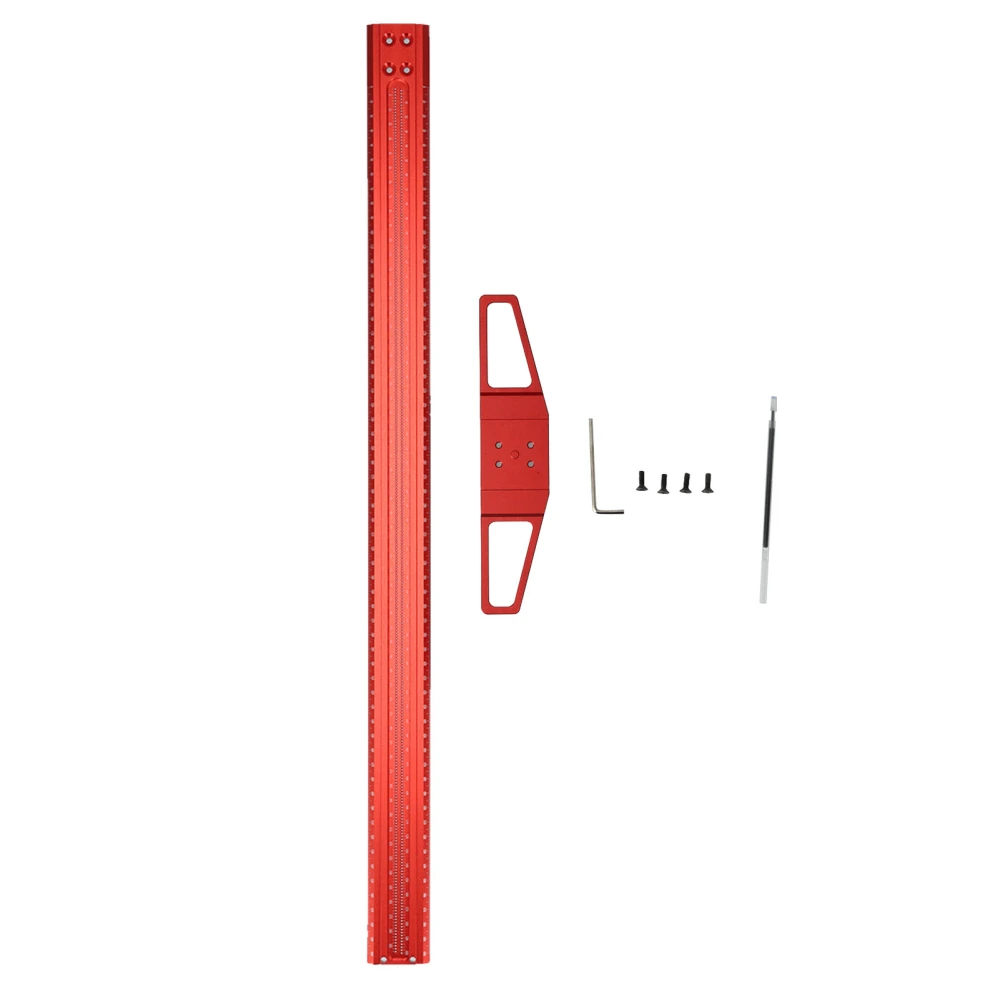 T Type Woodworking Ruler Hole Positioning Scribing Gauge Aluminum Alloy Measuring Tool for Carpenter(600mm（T600） )