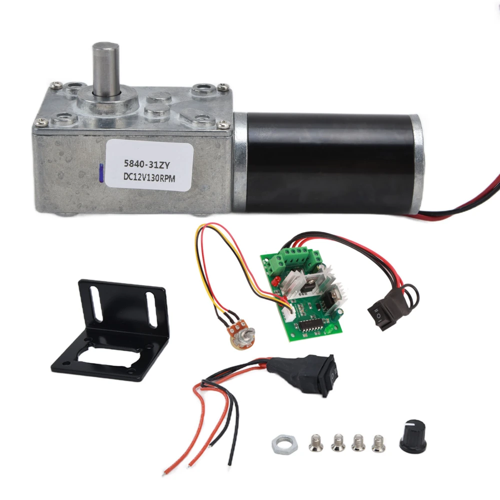 DC12V Geared Motor Turbo Worm Speed Reduction Machinery Accessories with 8mm Shaft 5840‑31ZY12V130RPM