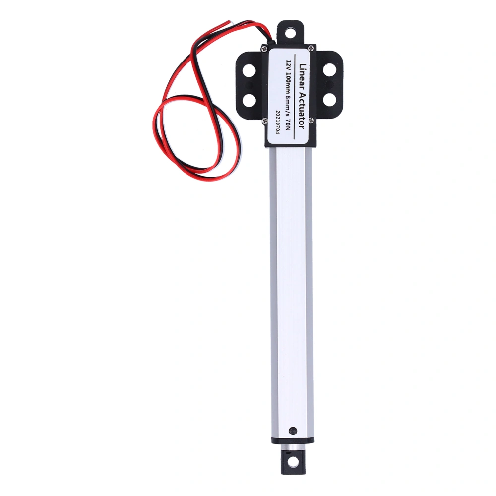 Linear Actuator 100mm 12V Input Voltage Low Noise Short Circuit Protection Mini Electric Linear Actuator8mm/s-70N