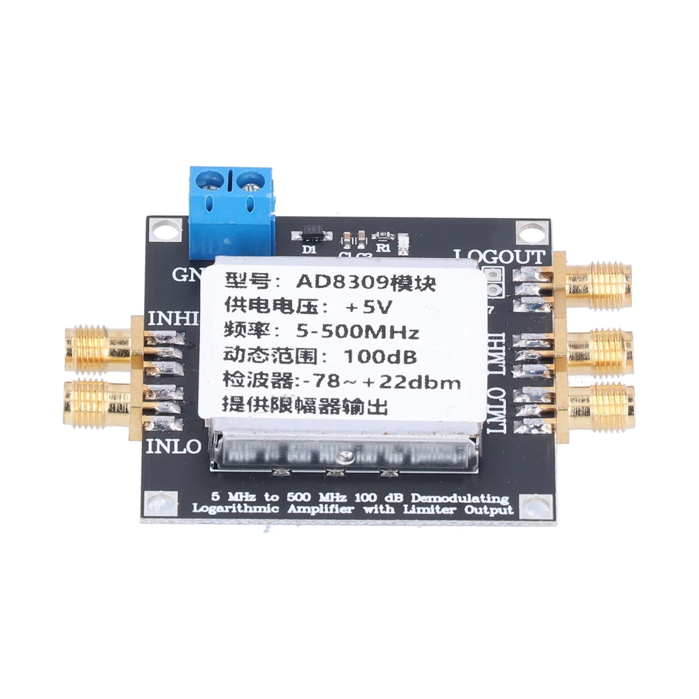 Logarithmic Amplifier Module 100 DB Gain 5MHZ‑500MHZ SMA Amplifier Board for FSK PSK Demodulation