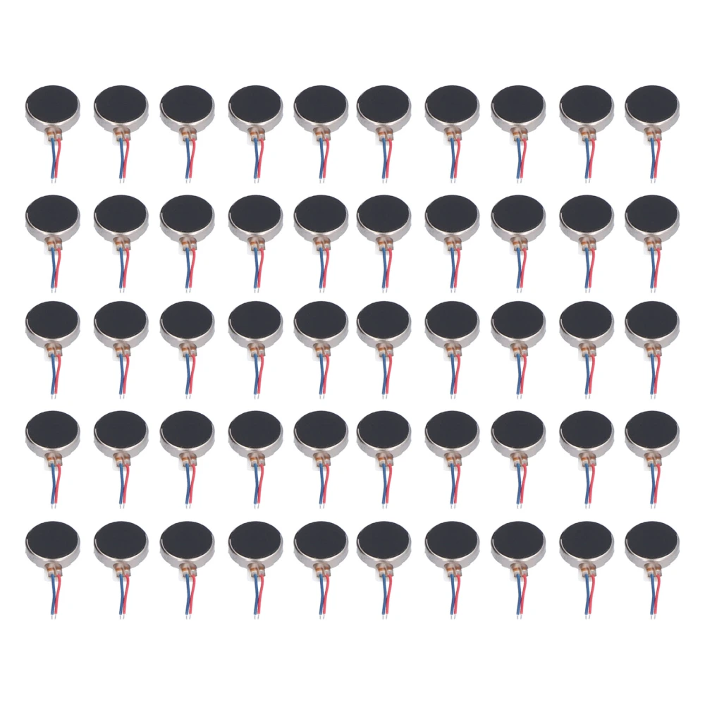 50Pcs Mini Vibration Motors DC 3V 10x2.7mm Anti Interference Small Lightweight Low Noise Micro Vibrating Motor