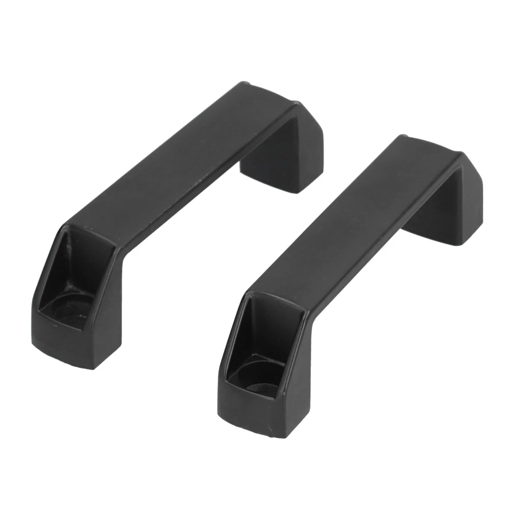 2Pcs Aluminium Alloy Handle Ergonomic Exquisite Sturdy Durable Anti Corrosion Black Cabinet Handle